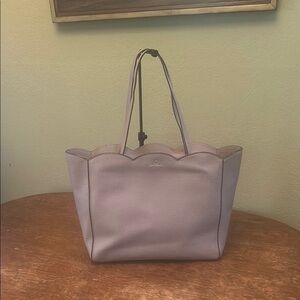 Kate Spade ♠️ Leewood Place Scalloped Rainn Tote in Soft Porcini